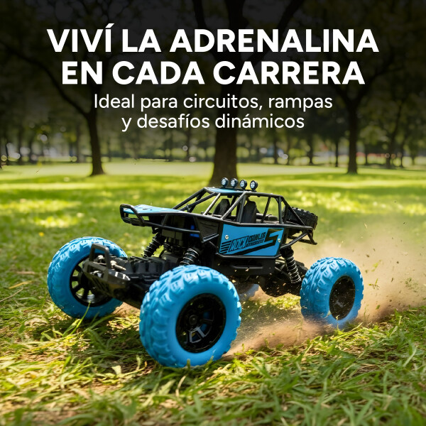 Auto A Control Remoto Todoterreno Motion Climb Recargable Color Celeste