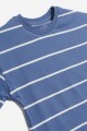 Remera rayada manga corta AZUL MARINO