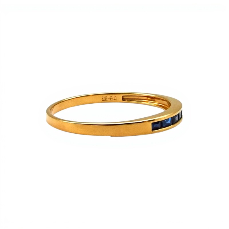 Anillo Sin Fin-Oro Bajo-Piedra Zafiro-AN8108 conpiedra