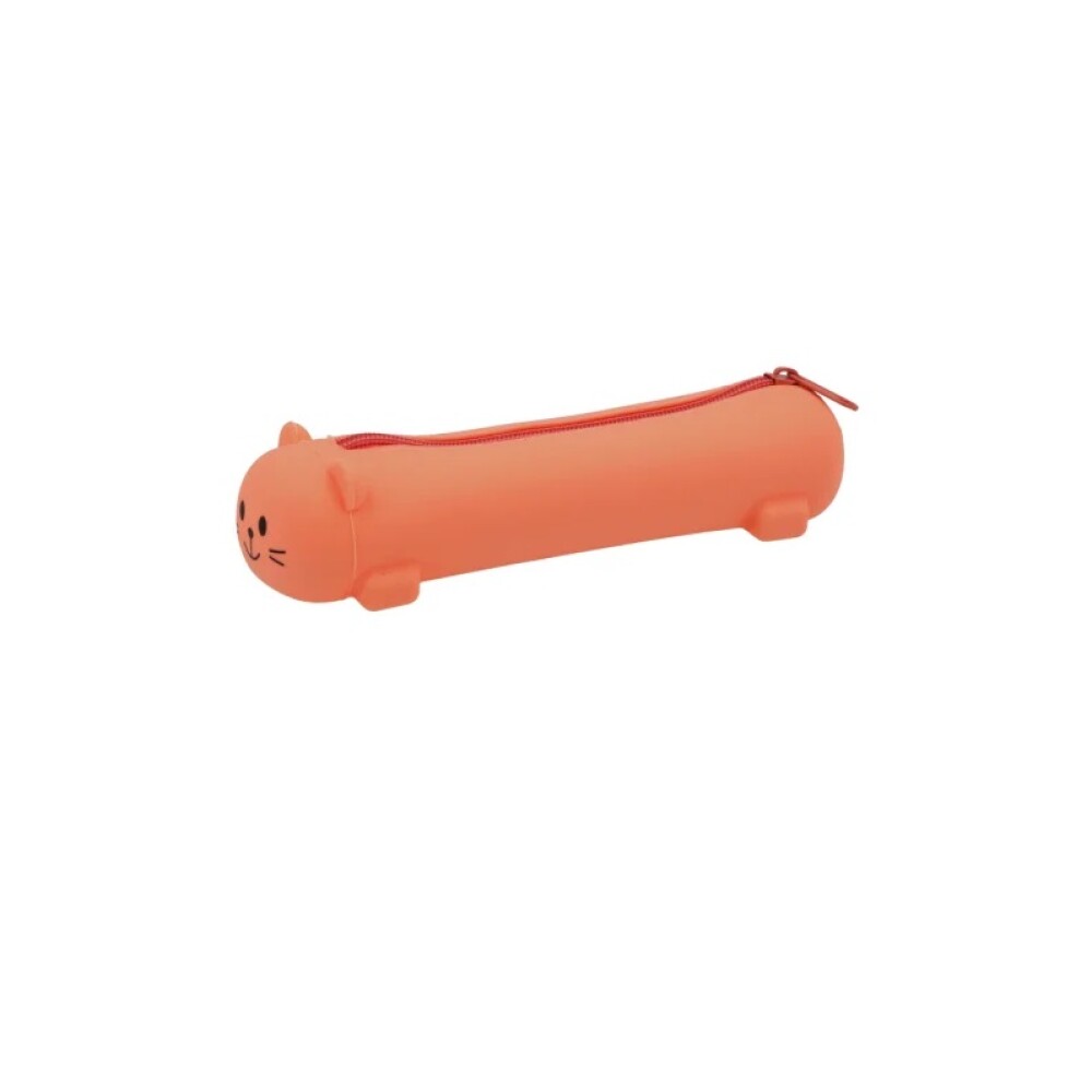 Cartuchera De Silicona Campus Cilíndrica Color Naranja Pastel #CARTUCHERA DE SILICONA CAMPUS CILÍNDRICA COLOR NARANJA PASTEL