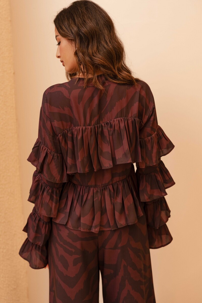 BLUSA SAVANNA ROUGE NATURAL ZEBRA BLUSA SAVANNA ROUGE NATURAL ZEBRA
