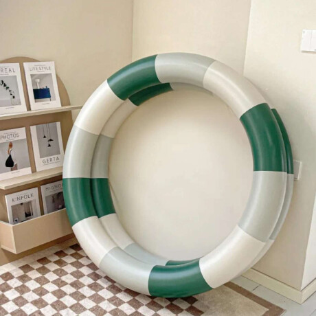 Piscina inflable infantil a rayas 90cm Verde