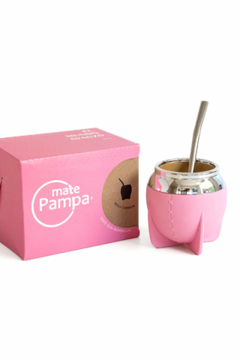 MATE PAMPA MATE TRADICIONAL BOCA CERRADA ROSA
