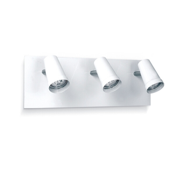 Spot dicroico de 3 luces línea DINA, blanco JU0008