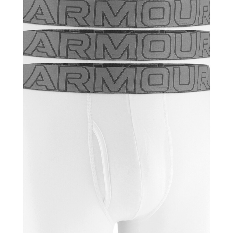 UA PERFORMANCE COTTON - SOLID 6 IN 3PK WHT