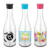 BOTELLA DECORADA 1LT VIDRIO NEGRA