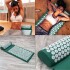 Colchoneta Mat + Almohada Acupuntura Masajeador Relajación Color Variante Verde