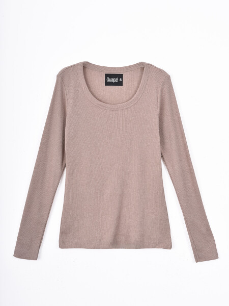 REMERA ISABEL BEIGE OSCURO