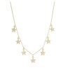 Cadena Nakki estrellas-Plata rodinada micra oro 18k-Topacio blanco-CD2014 Conpiedra