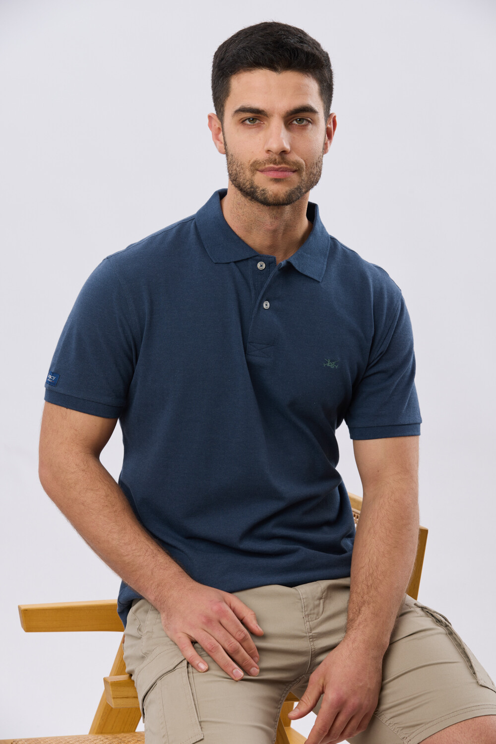 REMERA POLO LISA PIQUÉ Denim