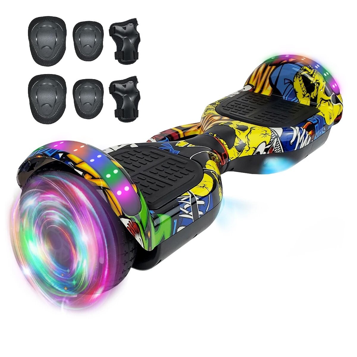 Skate Electrico Hoverboard Musica Bluetooth Luces Patineta - Variante Diseño Graffiti 