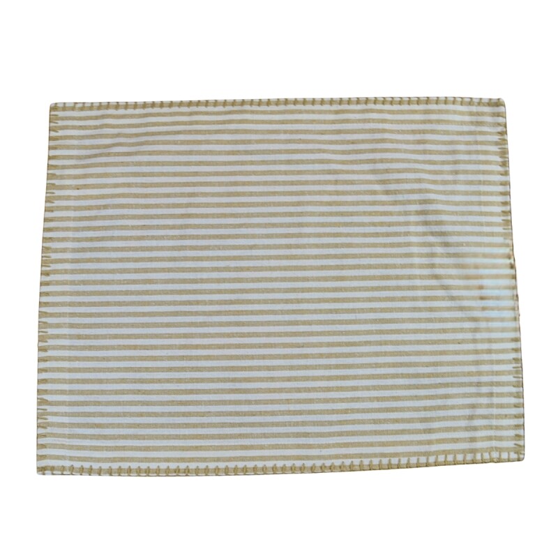 Individual algodón 35x45cm RAYAS FINAS BEIGE