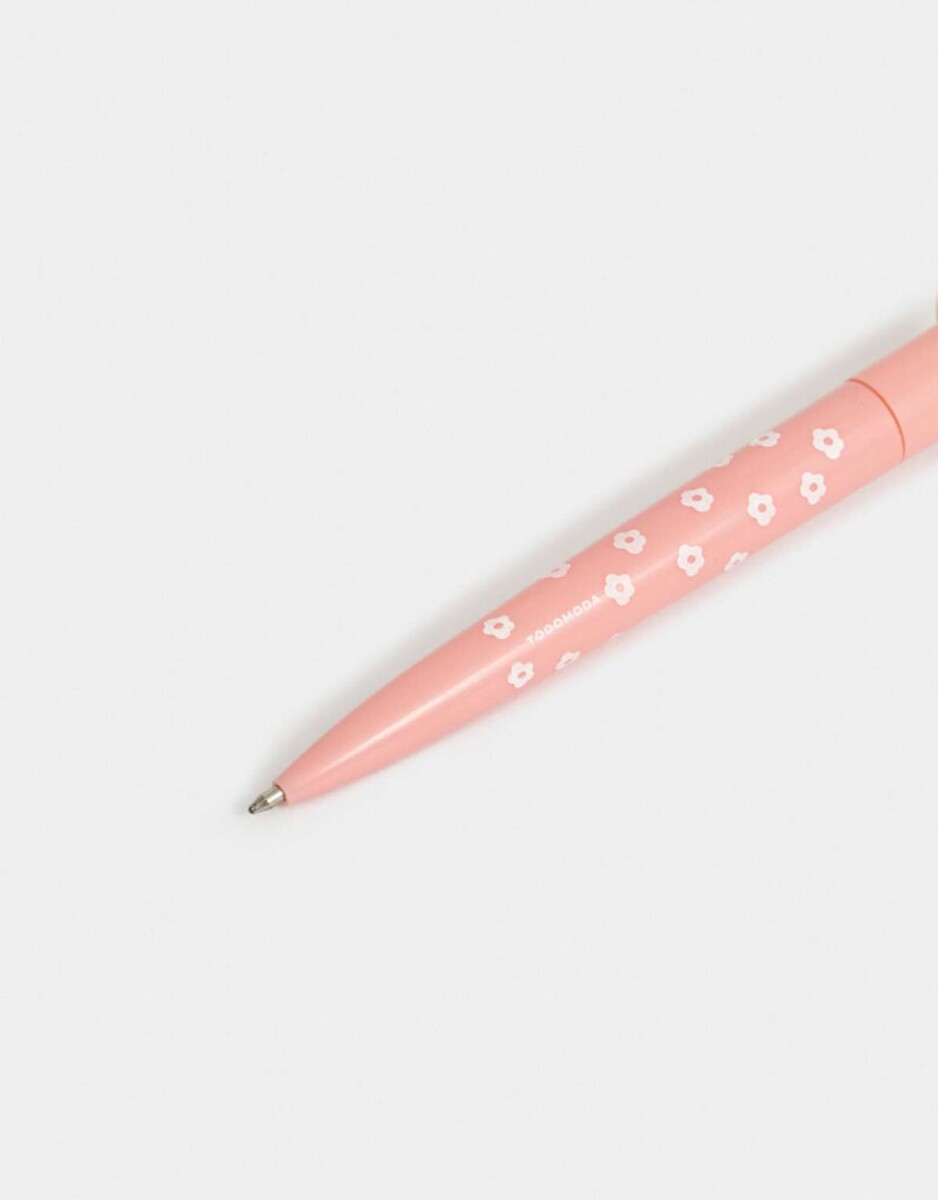 Lapicera Con Topper Frutilla - Rosa Chicle 