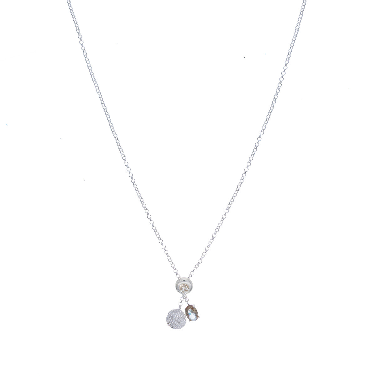 Corbatero de plata 925 con circonias. 