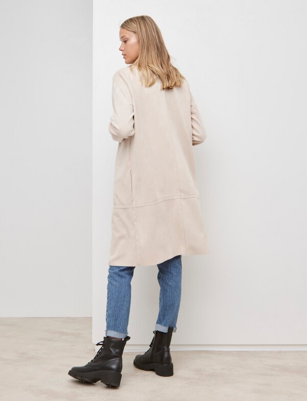 Chaqueta Suede Larga BEIGE