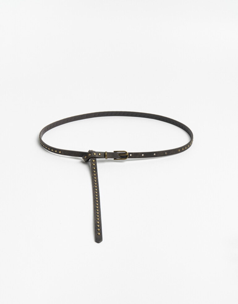 Cinturones y Fajas Cinturon Con Tachas - Marron Medio