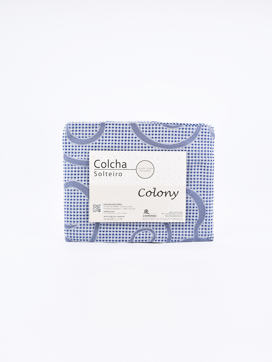 COLCHA COLONY CON 1 FUNDA - BLANCO 