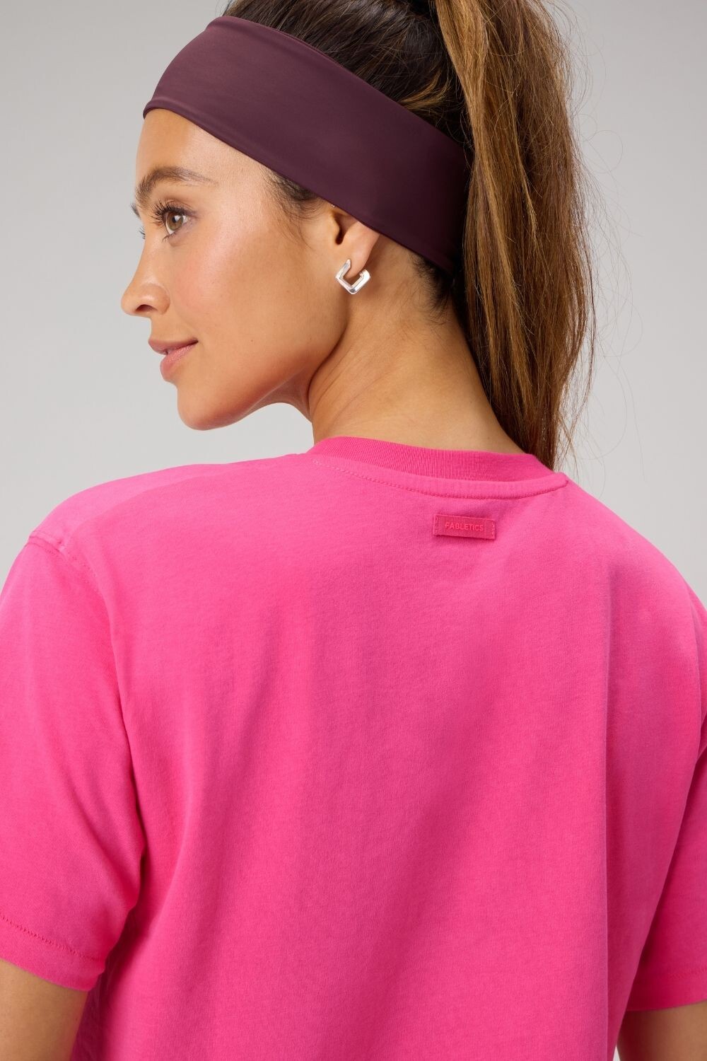 Top Training 100% Cotton Boxy Tee Mujer Pink Crush