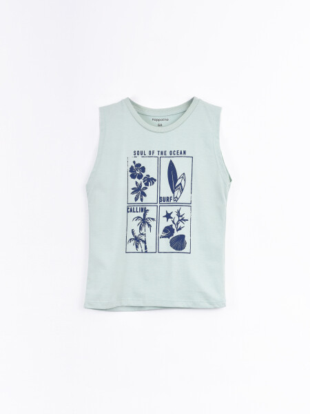 MUSCULOSA ABRAHAM PRINT VERDE GRISACEO