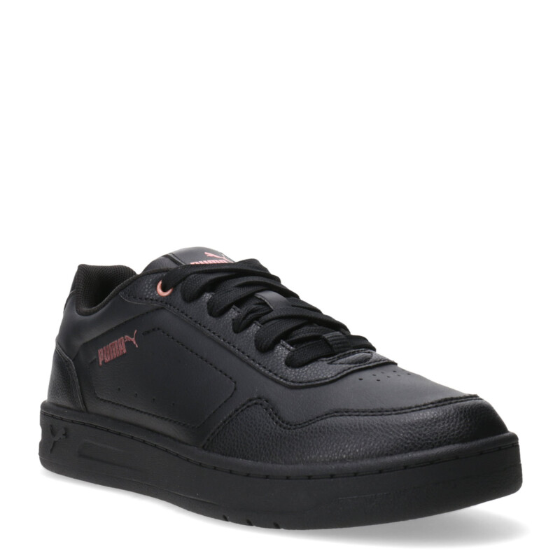 Championes de Mujer Puma Court Classic Negro - Rosa