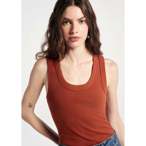 BLUSA SM FEM MARROM ESCURO