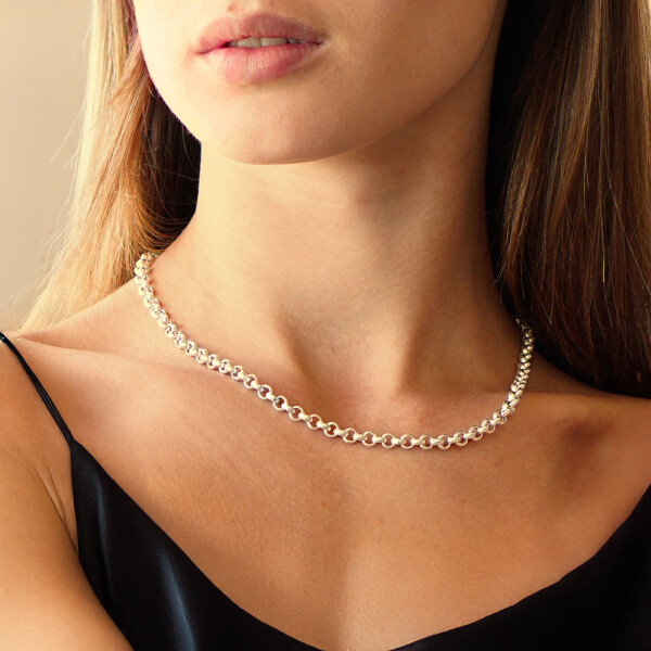 Cadena Cassia mediana de plata 925 Cadena Cassia mediana de plata 925