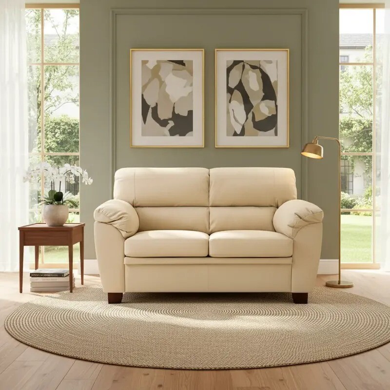 SOFA 2 CUERPOS MODELO ALIAS - 100 % EN CUERO - COLOR PERLA MATE SOFA 2 CUERPOS MODELO ALIAS - 100 % EN CUERO - COLOR PERLA MATE