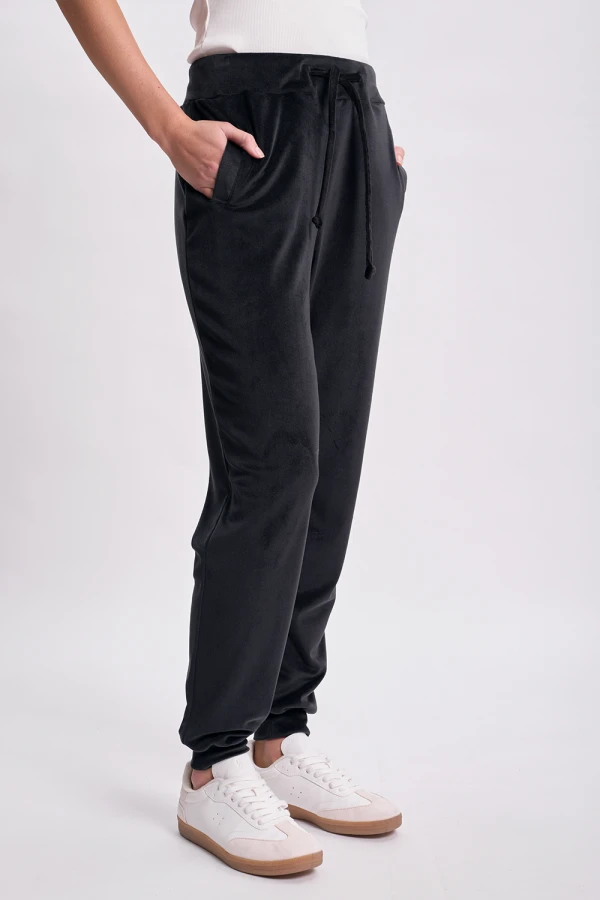 Pantalón jogger plush Negro