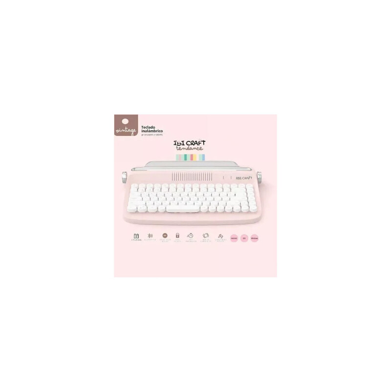 Teclado Inalámbrico Vintage Tendance Ibi Craft Teclado Inalámbrico Vintage Tendance Ibi Craft
