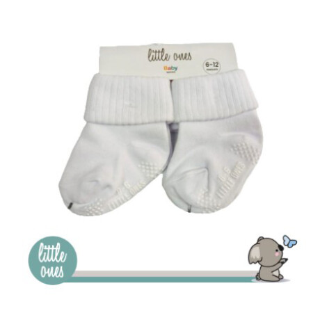 Pack x2 medias para bebé Little Ones Blanco 6-12 m