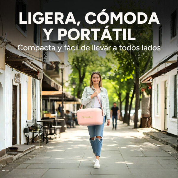 Conservadora Hielera Vintage 12L Litros Latas Hielo Polarbox Color Beige