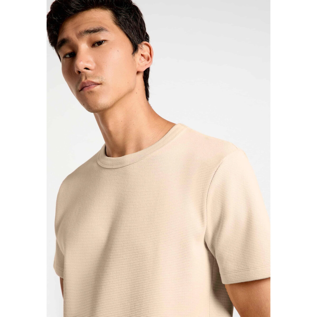 CAMISETA ML MASC - MARROM CLARO 