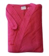 Bata Baño Dohler Velour 100% Algodón Talle P al XXG Rosa Fuerte