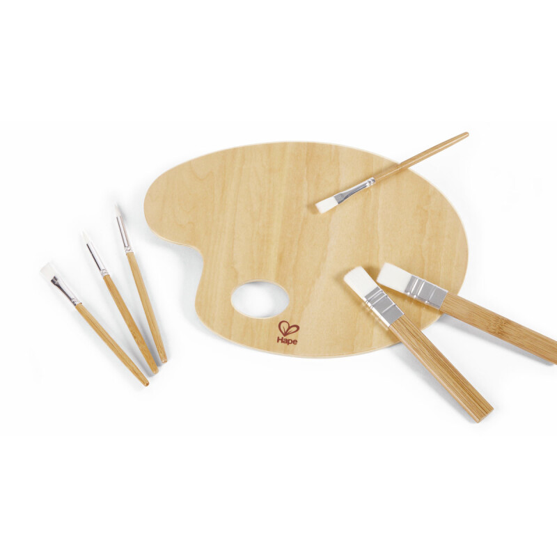 Kit artístico de pinceles y paleta Hape Kit artístico de pinceles y paleta Hape