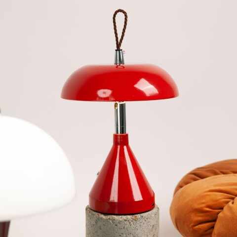 Lámpara de mesa viajera inalámbrica roja Lámpara de mesa viajera inalámbrica roja