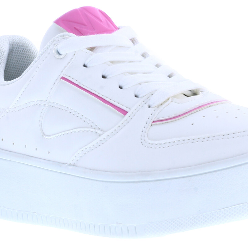 Championes de Mujer Miss Carol acordonado ROSA Blanco - Fucsia