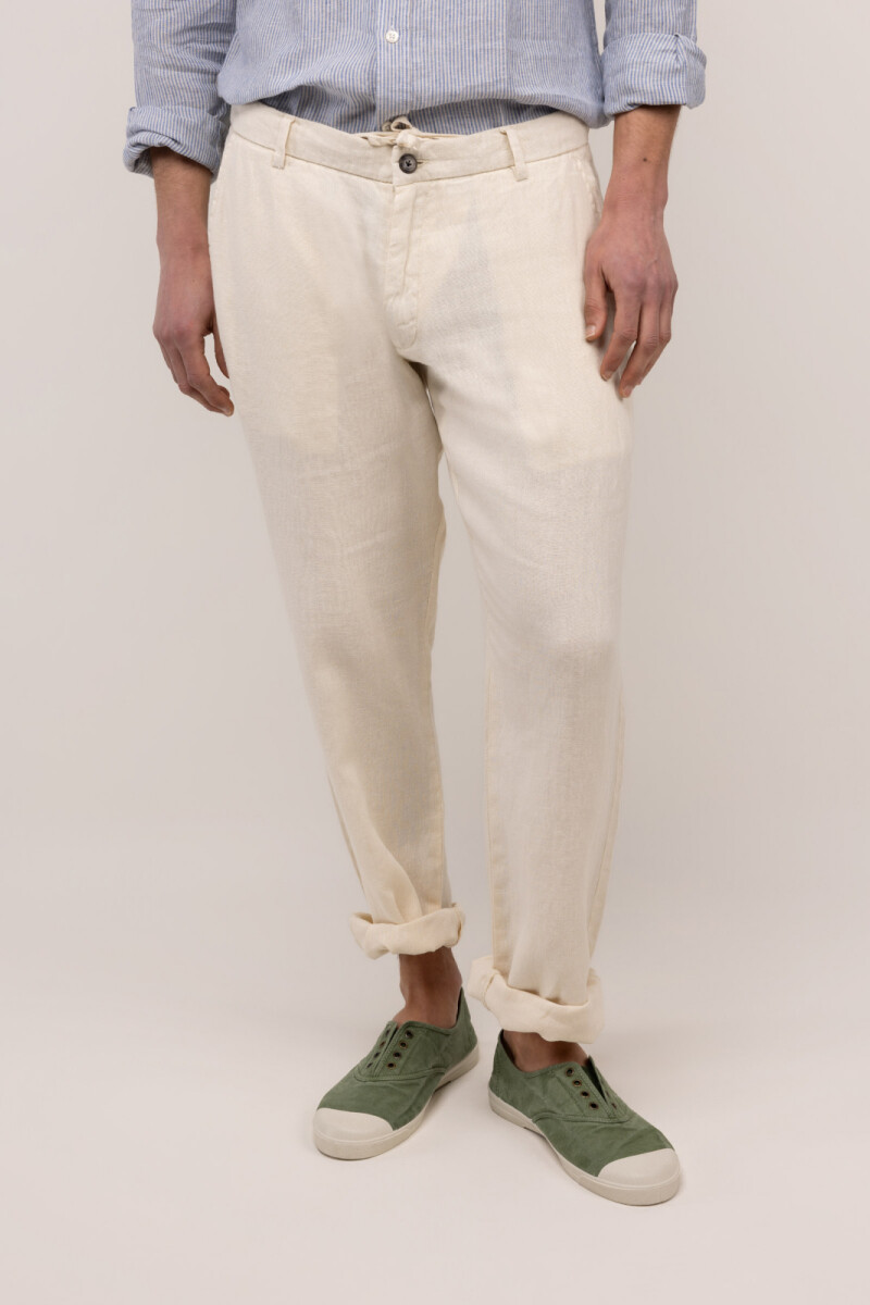 Pantalón Lino Crudo