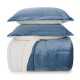 Acolchado Terciopelo y Corderito KARSTEN c/porta Almohada KING Sonata Azul