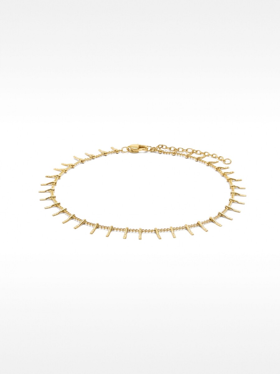 Set De Tobilleras Con Anillo – Acero Inoxidable multicolor