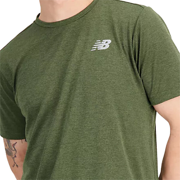 Remera New Balance Impact Run Sleeve Verde