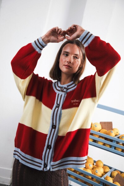 Cardigan New Glory Rojo PRE ORDEN