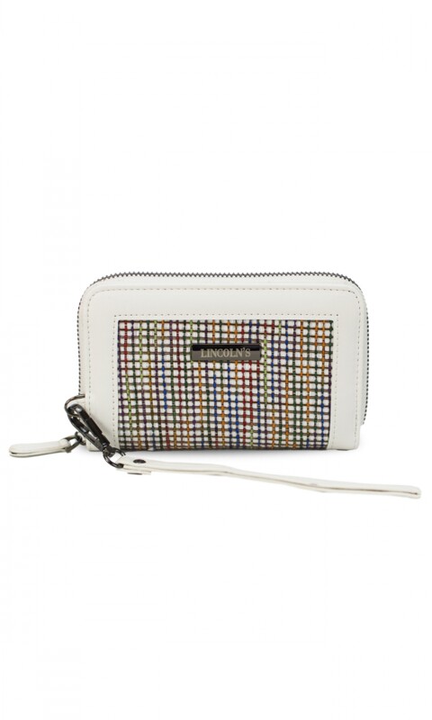 BILLETERA LORENZA HILOS MULTICOLOR C/ARENA