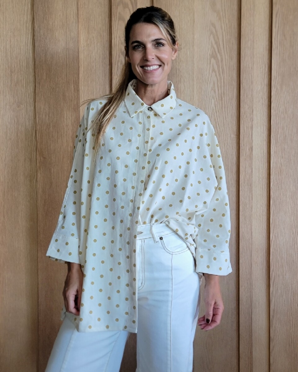 Camisa Tuna - Polka Dot Mostaza 
