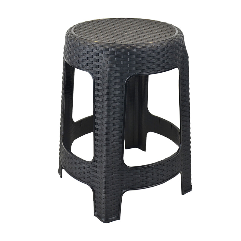 Banqueta simil ratán NEGRO