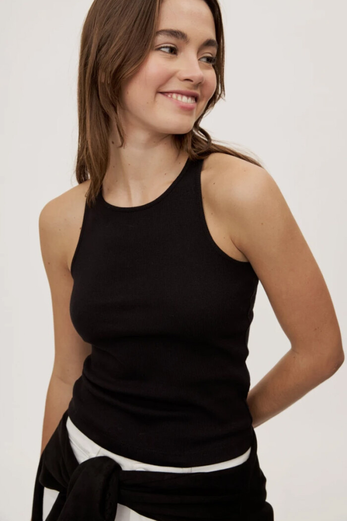 Musculosa Piece Of Cake Negro