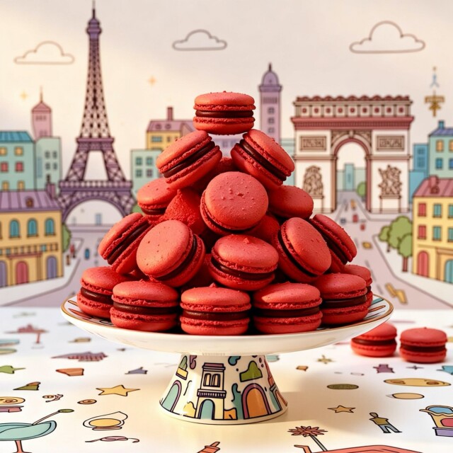 4 Macarons de Frutilla 4 Macarons de Frutilla