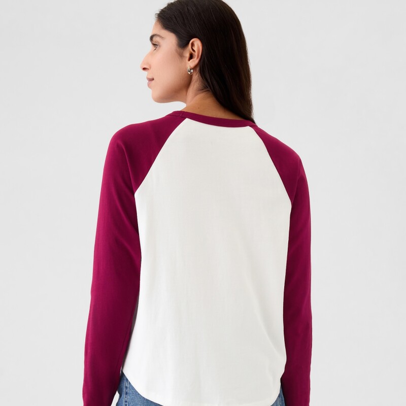 FRCH LS ORGANIC VINTAGE CREW LOGO BEET RED 19-2030 TCX