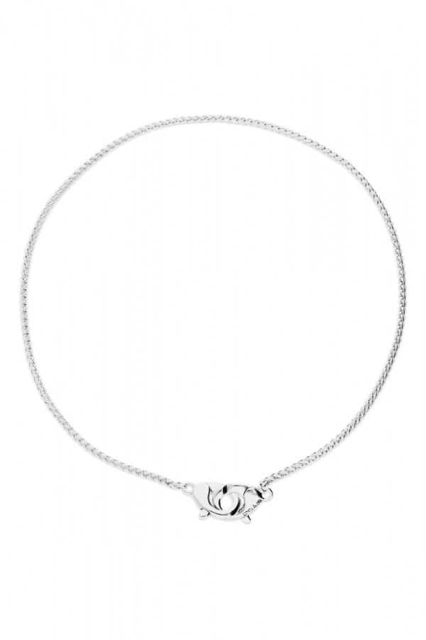 COLLAR BAÑADO EN PLATA CON DETALLE DE MOSQUETÓN ENTRELAZADO Colgante