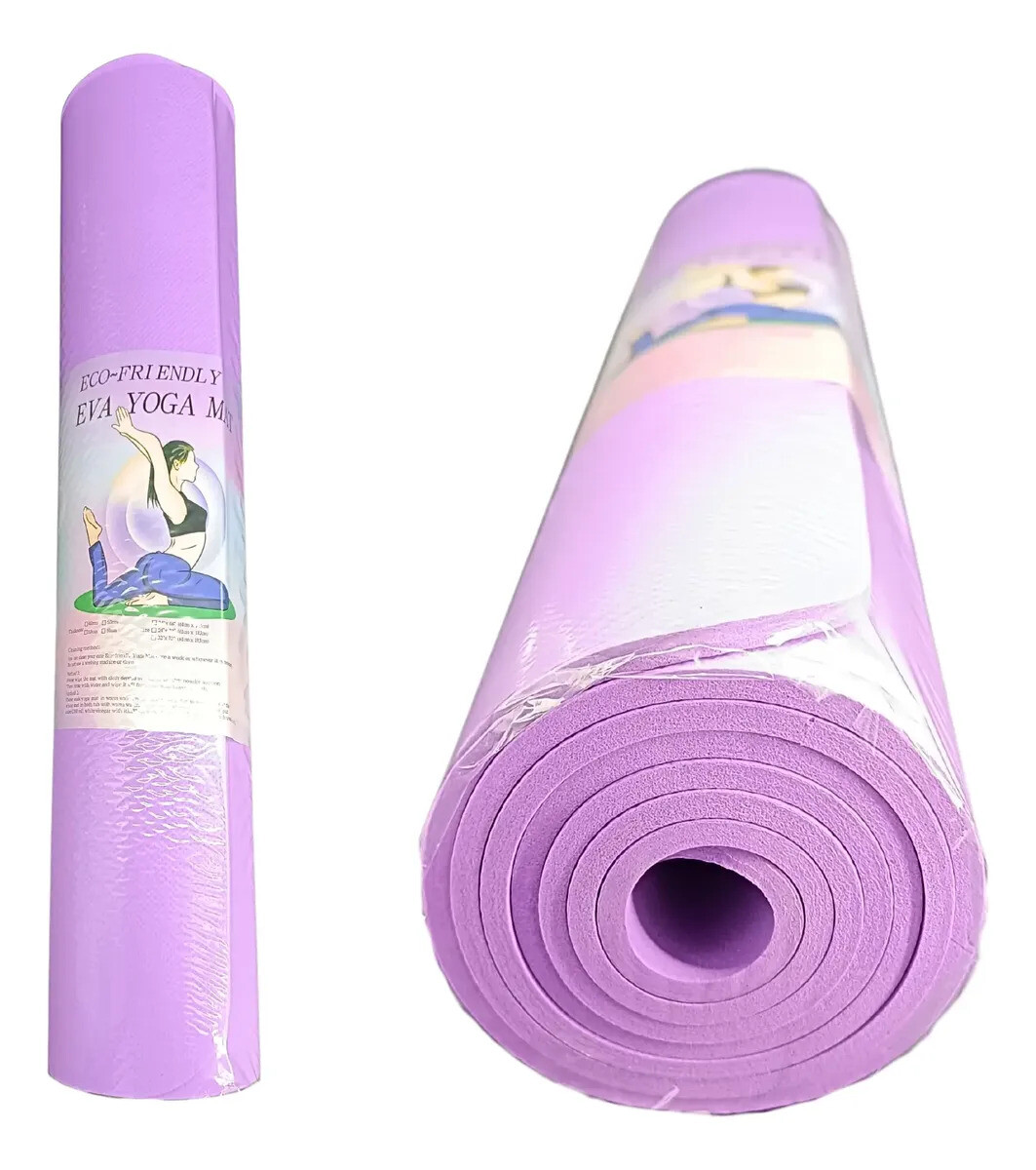 Alfombra para ejercicio, yoga, pilates. 4mm de espesor - Lila 