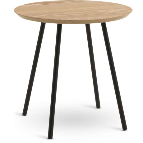 Mesa Auxiliar Nybo Ø40 Roble/Negro